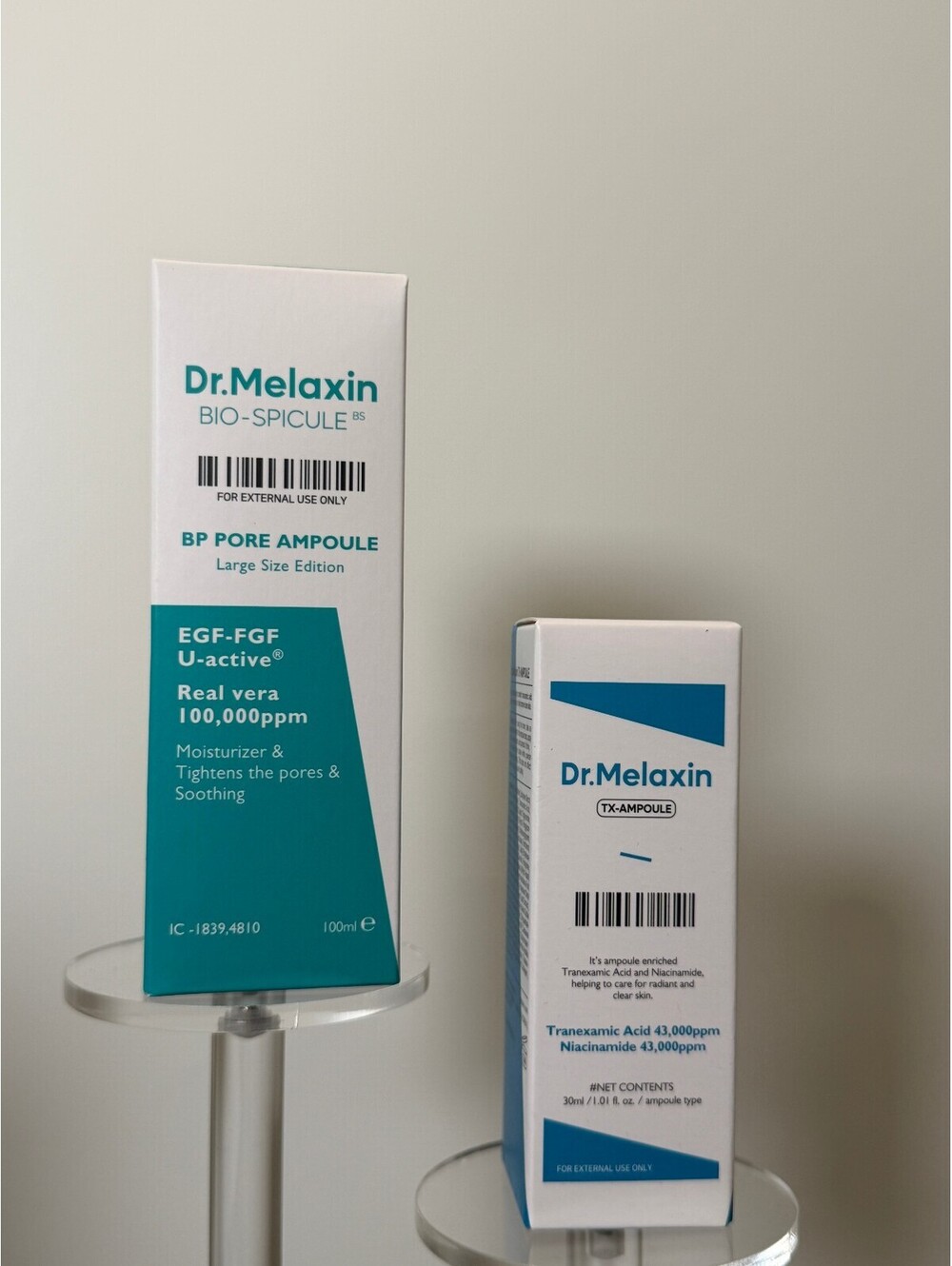 Dr. Melaxin BP Pore Ampoule 100ml + TX Ampoule 30ml Skincare Duo NEW